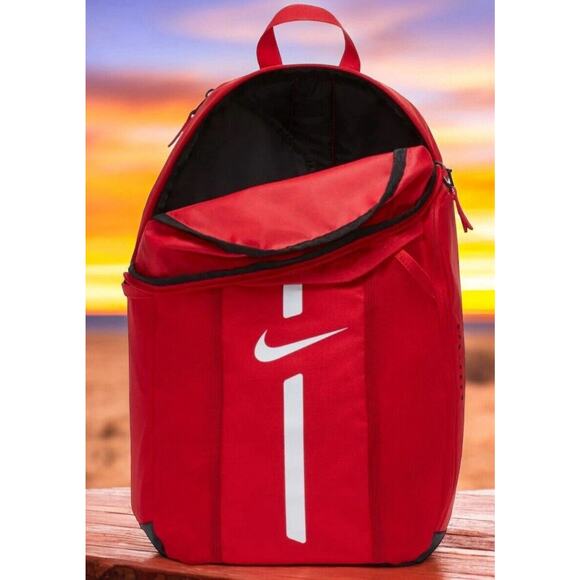 Nike Academy Sports Team Backpack Red Baseball Soccer Football School Bag New - Picture 10 of 14